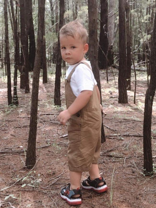 Nathaniel Jnr Paterson out in the bush in NT. Picture: Pop