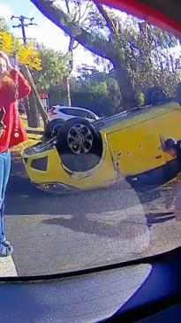 Dashcam captures insane accident in NSW