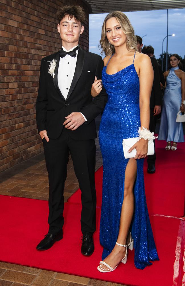 Ted Fawckner and Summer I'Anson at Toowoomba Grammar School formal at Rumours International, Wednesday, November 15, 2023. Picture: Kevin Farmer