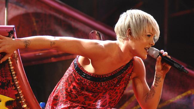 Grammy award-winning US singer Pink is coming to Brisbane and the Gold Coast next year. (AP Photo/MTI, Peter Kollanyi)