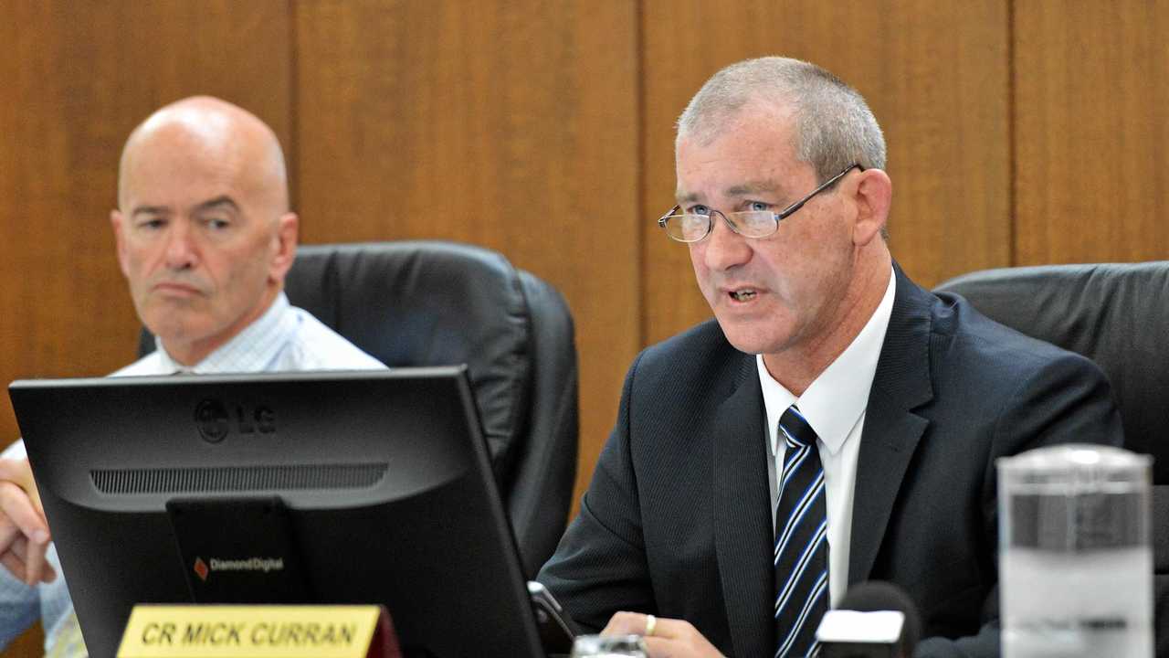 Gympie Regional Council bring down their first budget under Mayor Mick Curran.   Mayor Mick Curran addressing council.    Photo Greg Miller / Gympie Times. Picture: Greg Miller