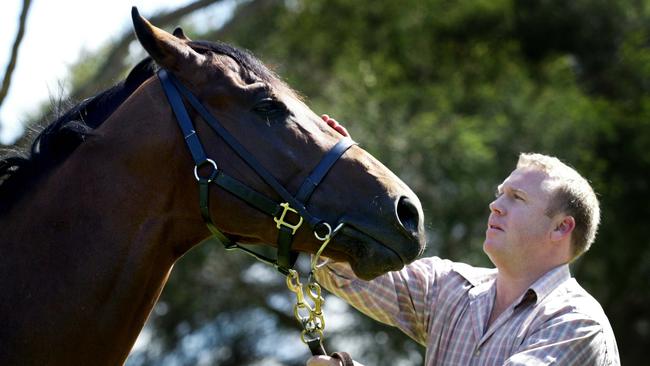 Tim Martin in 2003 with his former superstar, Exceed And Excel.