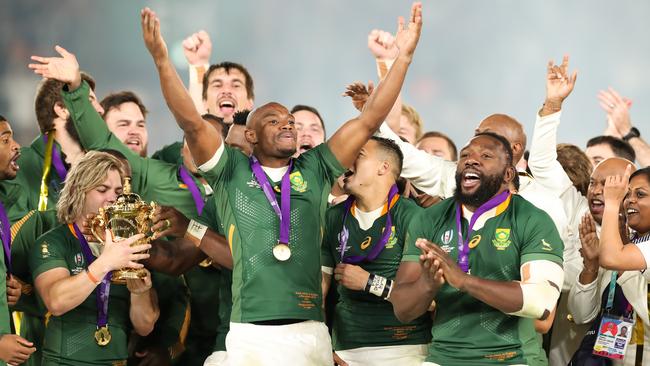 The bulk of South Africa’s Rugby World Cup-winning squad have been named to take on Australia. Picture: Getty Images