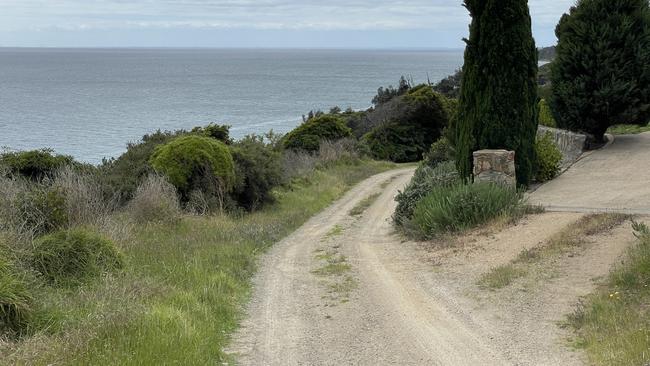 A second driveway, letter box and landscaping are part of the works Mount Martha residents claim have narrowed the unsealed road they live on, making it unsafe. Picture: Lucy Callander