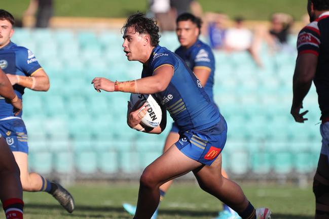 Ryda Talagi lines up in the junior reps Grand Finals SG Ball Cup between Roosters v Parramatta. Picture: Warren Gannon Photography.