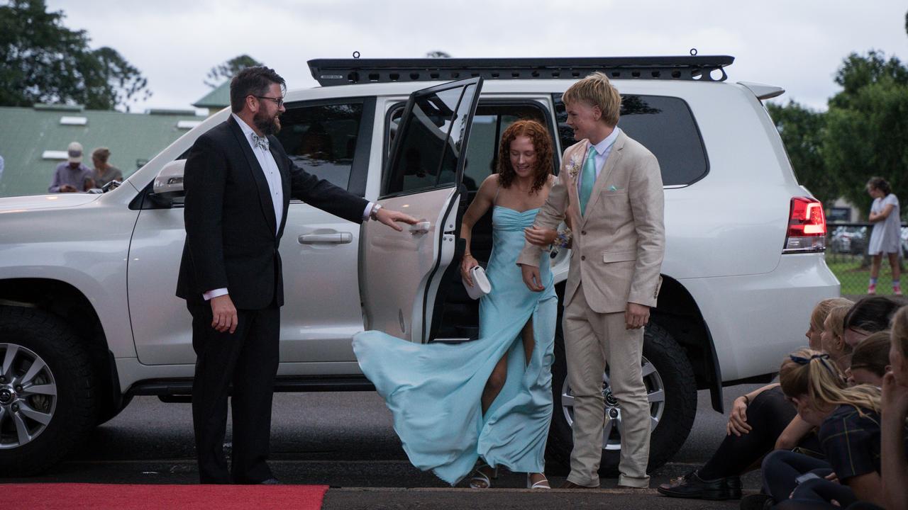 Hayley Daniells and Alistair Maclachlan arrive at Toowoomba Anglican School class of 2024 school formal. Friday, November 15, 2024. Picture: Christine Schindler