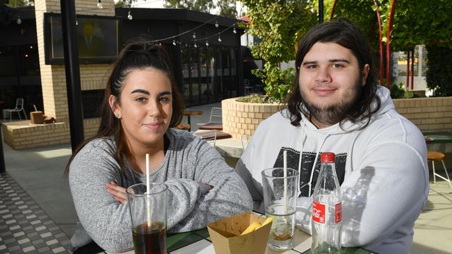 First-time voters - Maddy Healey and Isaac Siciliano - at the Tower Hotel, Magill Picture: Keryn Stevens