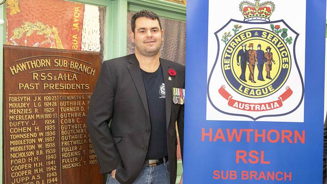 Concerns: Hawthorn RSL sub-branch president Lucas Moon