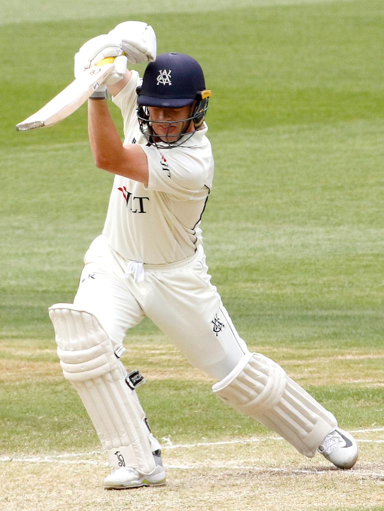 Marcus Harris in action for Victoria in the Sheffield Shield.