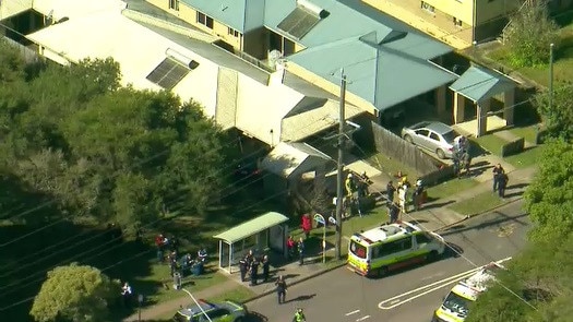 Aerial view of the scene at Oxley. Picture: 9 News