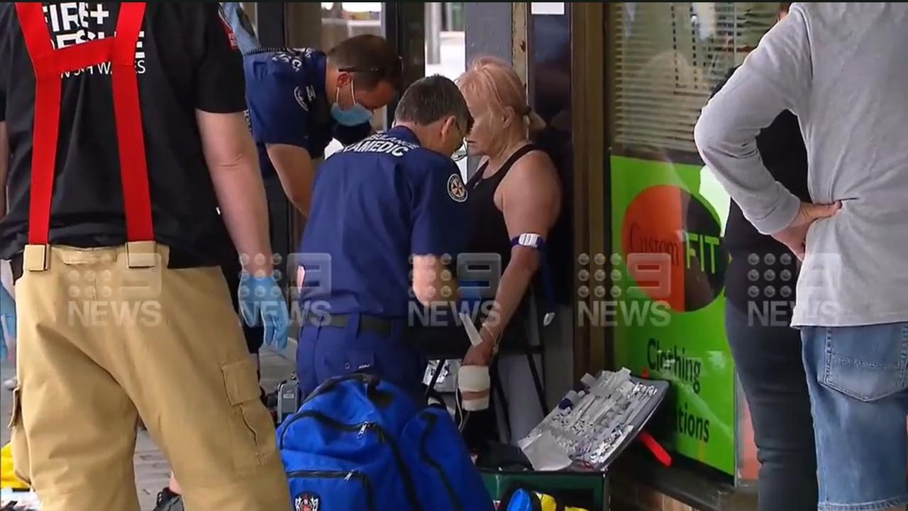 The 55-year-old woman sustained serious injuries to her hand. Picture: 9 News