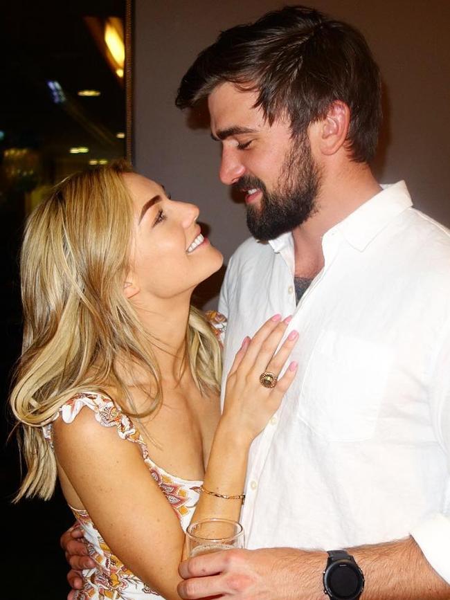 Sam Frost with her boyfriend Dave Bashford. Picture: Instagram