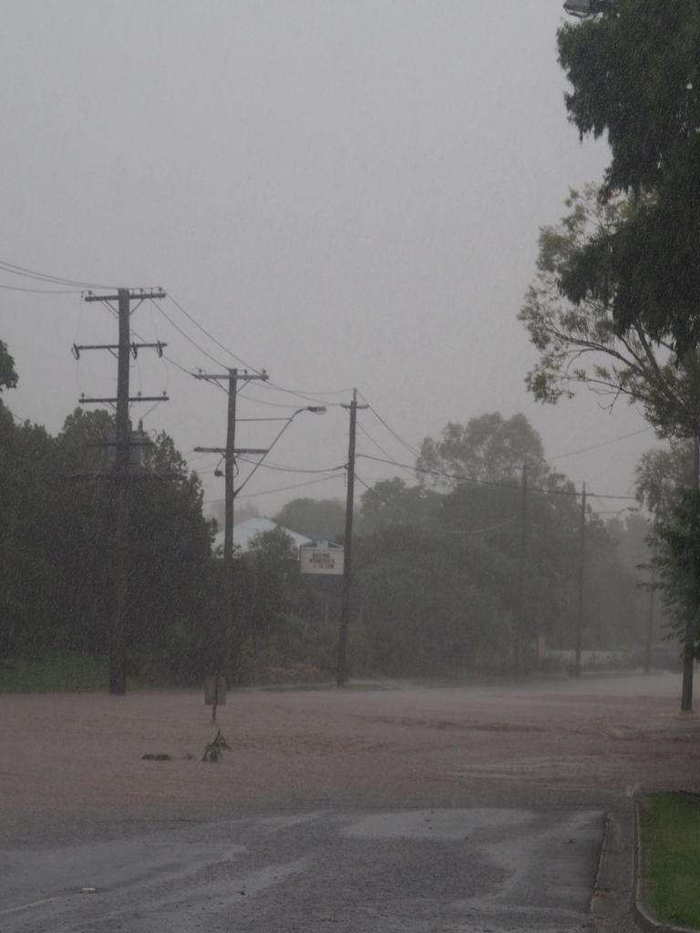 Flooding at the east creek culvert near the intersection of James and Kitchener Street, February 25 2022