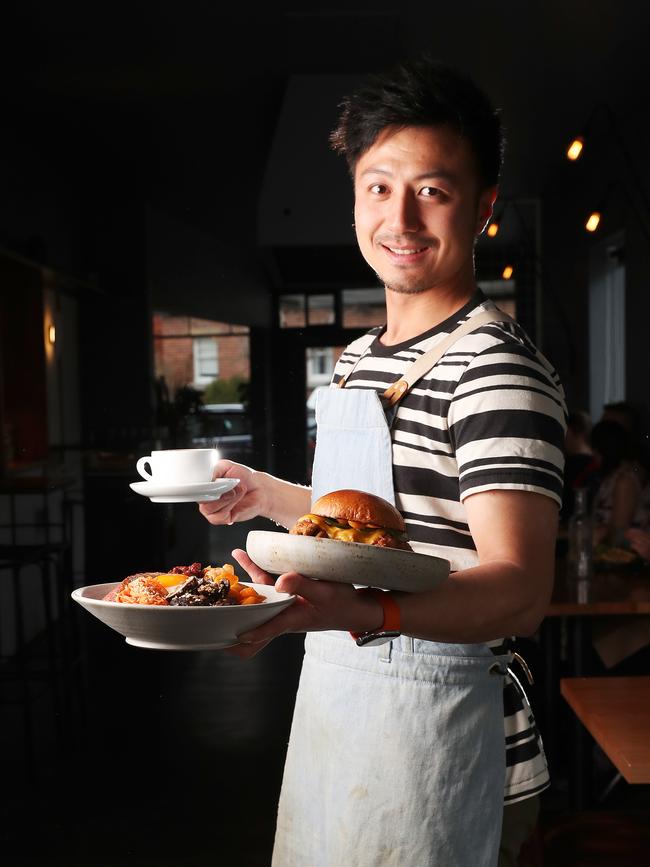 Viv Xiao owner of Bear With Me and a selection of brunch options. Picture: NIKKI DAVIS-JONES