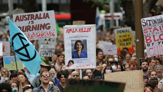 Climate Change protesters in Sydney. Picture: Christian Gilles.