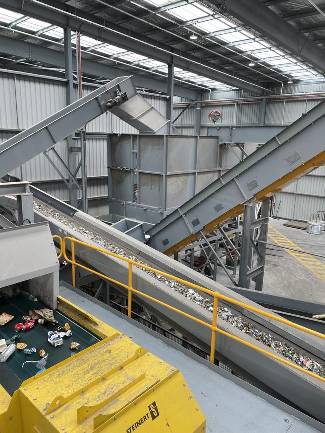 Inside the new $24 million Spreyton Materials Recovery Facility. Picture: Supplied.