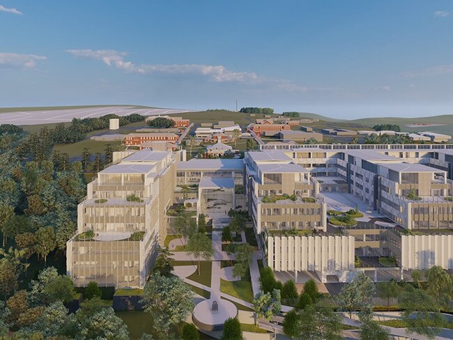 Artist impressions of the new Toowoomba Hospital at the site of the old Baillie Henderson Hospital site.Photo: Supplied.