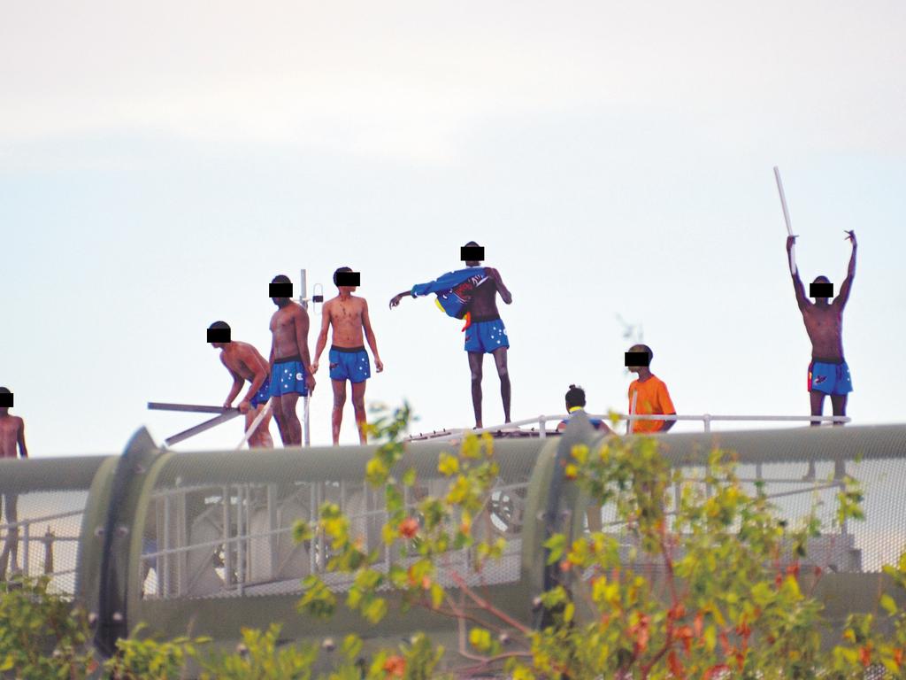 A riot at Cleveland Youth Detention Centre in 2016. Picture: DOMANII CAMERON