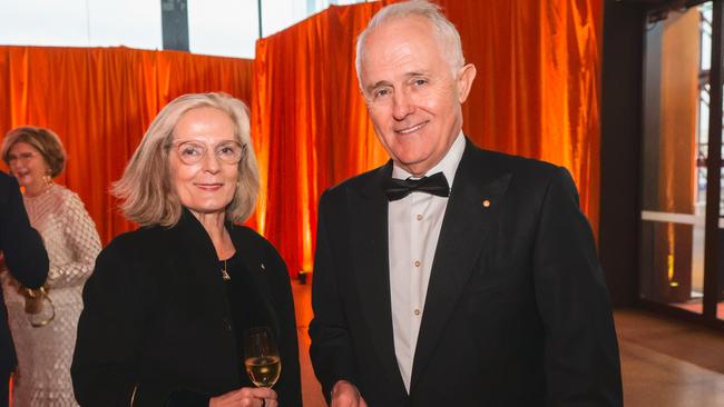 Lucy and Malcolm Turnbull were seated with Rodney and Lyndi Adler.