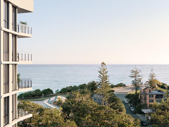 Artist impression of SOL Kirra Beach, an 11-level tower put forward by Marquee Development Partners.