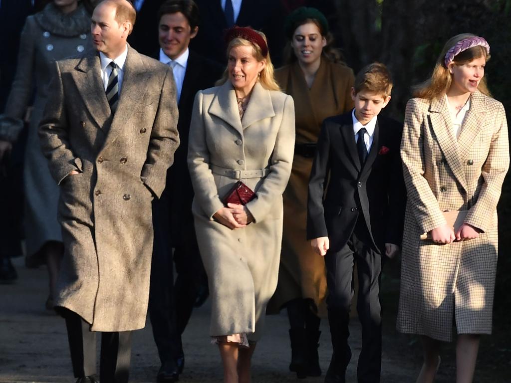 Prince Edward, Earl of Wessex, Sophie, Countess of Wessex and their children Viscount Severn and Lady Louise Windsor. Picture: Ben Stansall/AFP