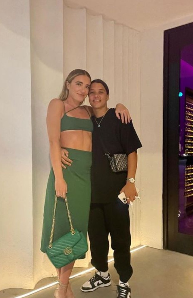 Sam Kerr with girlfriend Kristie Mewis. Picture: Instagram