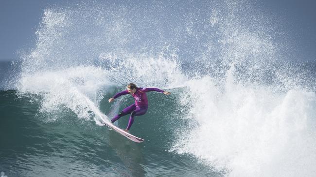 Stephanie Gilmore at the WSL Rip Curl Pro at Bells Beach in 2019.