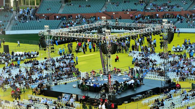 The crowd for the earlier Antonio Caruso Friday Nwaiwu bout. Picture: Mark Brake