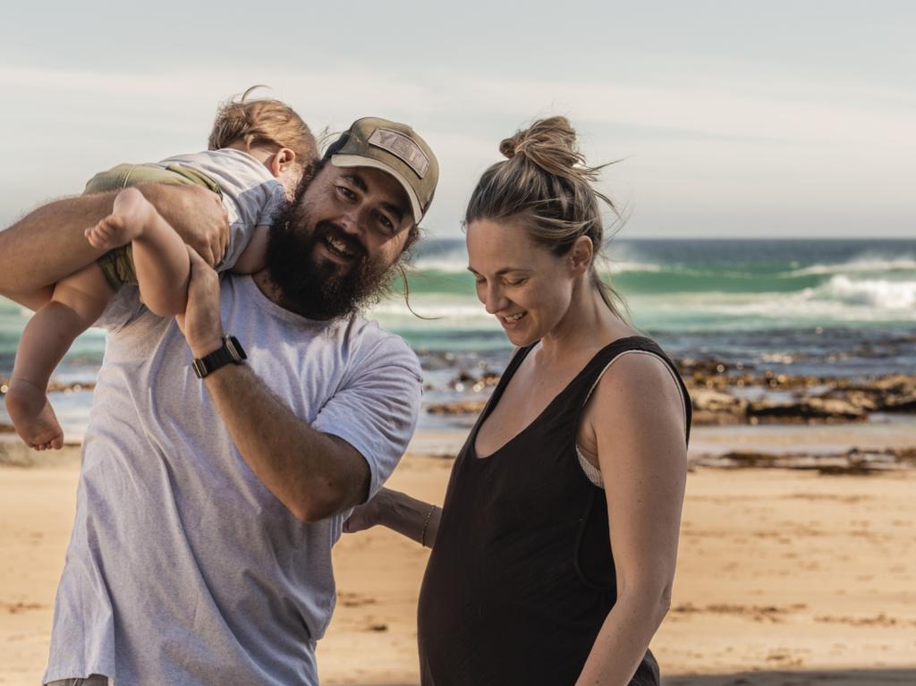 Lucy Glade-Smith, 41, with husband Jonno and their son, Otis. Credit: Jonno Rodd