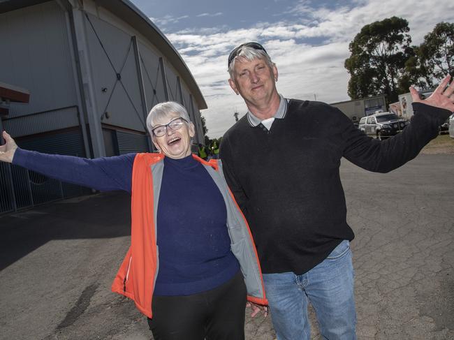 Collie and Paul Findlay having a blast at the 2024 Swan Hill Show Picture: Noel Fisher