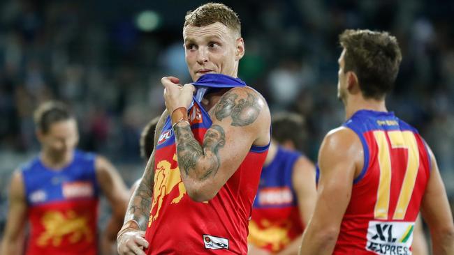 Mitch Robinson after Brisbane’s one-point loss to Geelong.