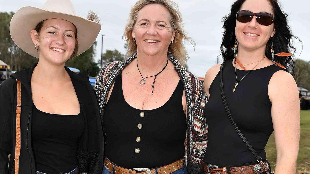 Abbi, Debbie and Chenae Briggs at Lighthouse Country Music Festival, Burnett Heads. Picture: Patrick Woods.