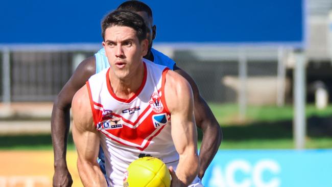 Waratah captain Brodie Carroll had a strong outing as his side condemned Nightcliff to their fifth straight loss. Picture: Celina Whan / AFLNT Media