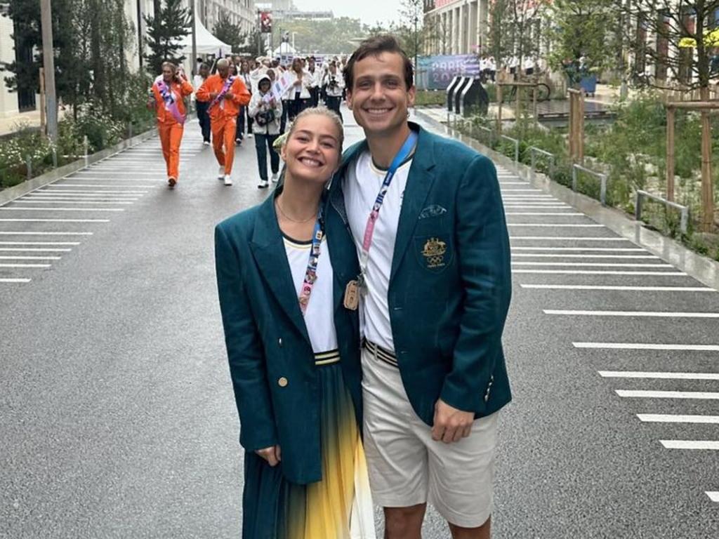 Kookaburras player Tom Craig with partner and Hockeyroos star Alice Arnott in Paris. Picture: Instagram