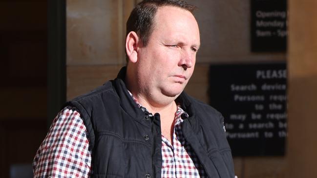 Ironside accused Andrew Benz outside Adelaide Magistrates Court. Picture: David Mariuz