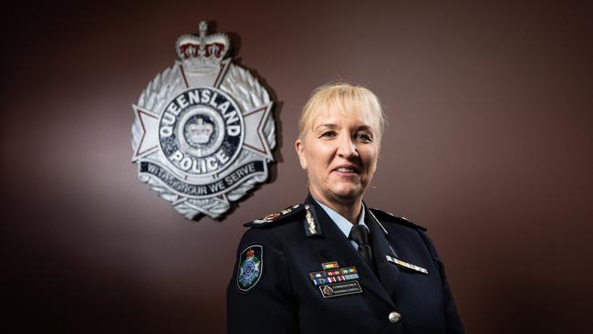 Queensland Police Commissioner Katarina Carroll in her office. Picture: Brad Fleet