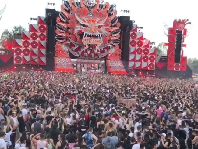 No stranger to controversy... Crowds at Defqon 1 festival at weekend.