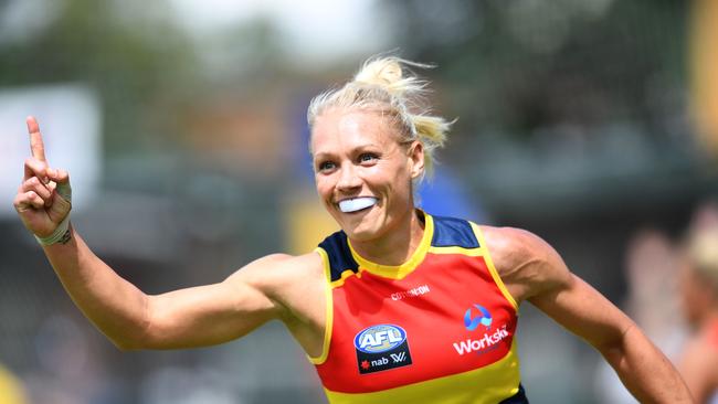 Erin Phillips of the Adelaide Crows has another reason to celebrate. Picture: Mark Brake/Getty Images