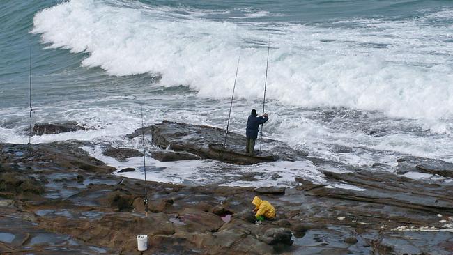 Artillery Rocks on the Great Ocean Rd is a popular rock fishing destination.