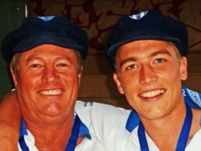 Bernie Vince with his Father Tim . Picture: Instagram