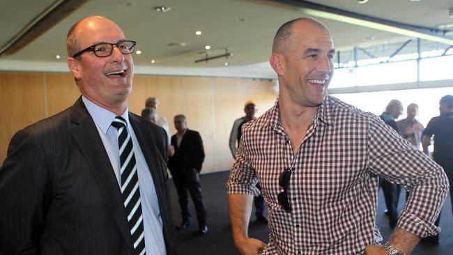 David Koch chats with Warren Tredrea at Alberton.