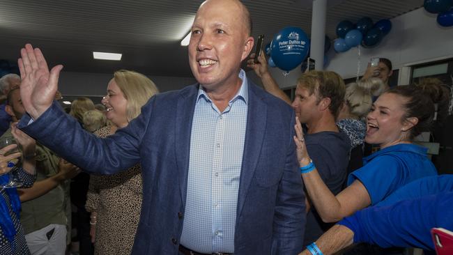 Peter Dutton retained the seat of Dickson, north of Brisbane. Picture: Glenn Hunt/AAP