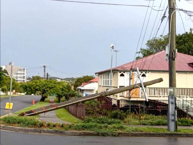 A power pole fell over and caused an Electrical Outage in Brisbane on December 2023.