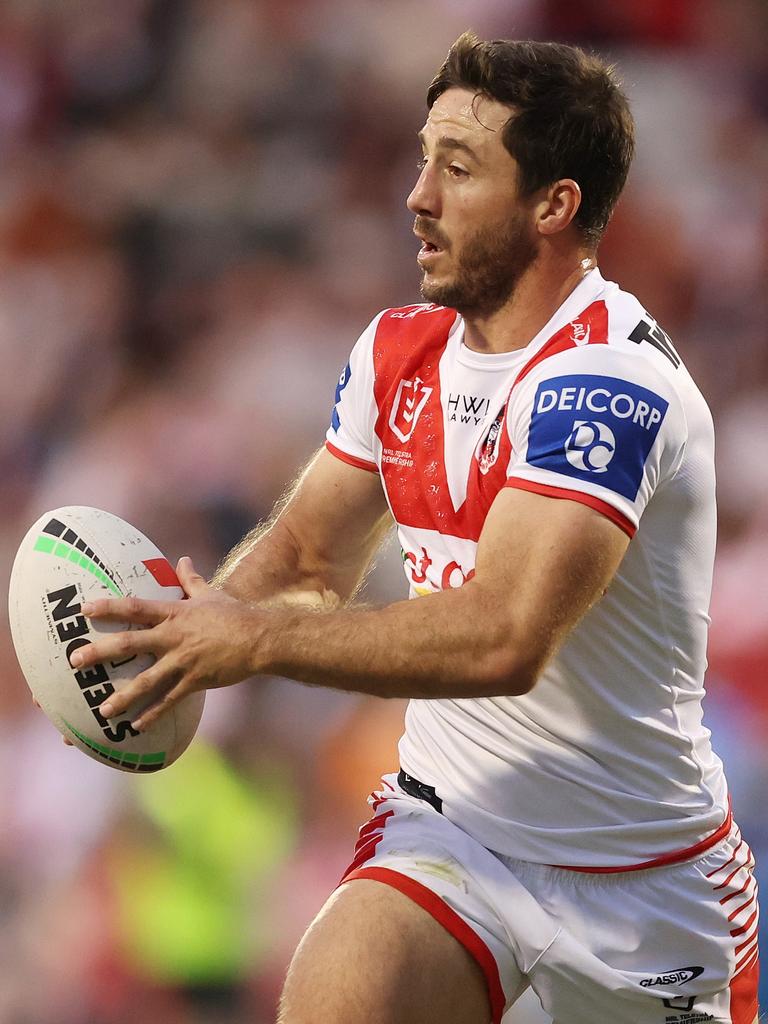 Ben Hunt leads the way for the Dragons. Picture: Getty Images