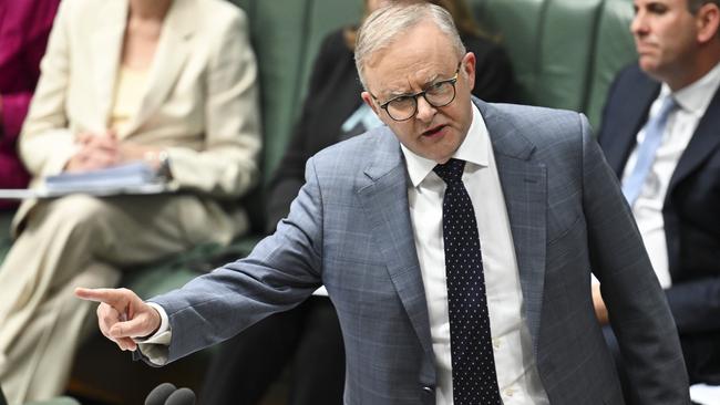 Anthony Albanese during Question Time at Parliament House in Canberra. Picture: NewsWire / Martin Ollman