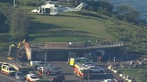 The high-risk paraglider rescue took about three hours. Picture: 7NEWS