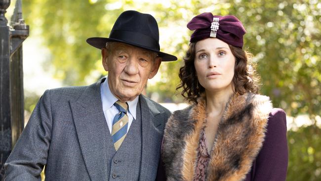 Actor Ian McKellen and Gemma Arterton in the film The Critic.