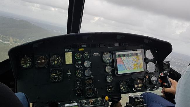 The instrument panel in David Kerr's Huey.