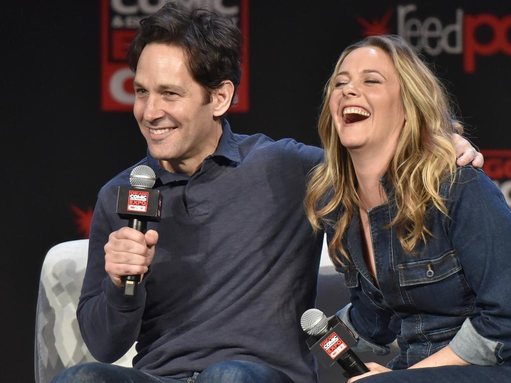 Paul Rudd and Alicia Silverstone participate in day 2 during the Clueless Reunion Panel in Chicago. Picture: AP