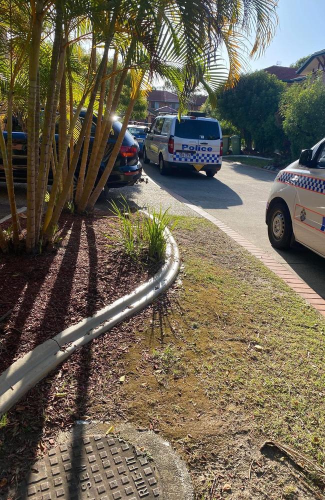 Siege enters 11th hour as police continue to negotiate with man. Picture from a neighbouring house.